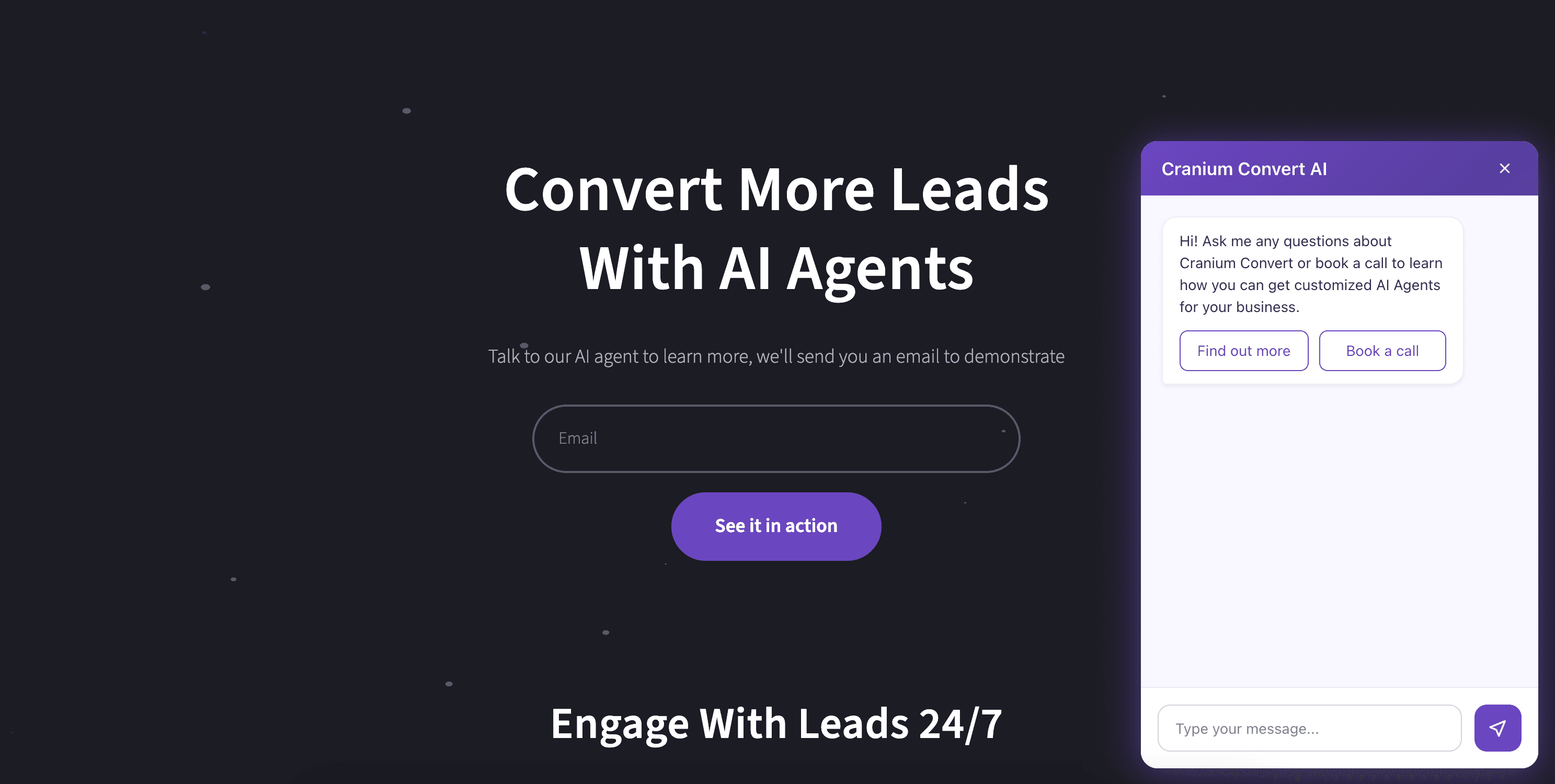 Ally Agent landing page preview